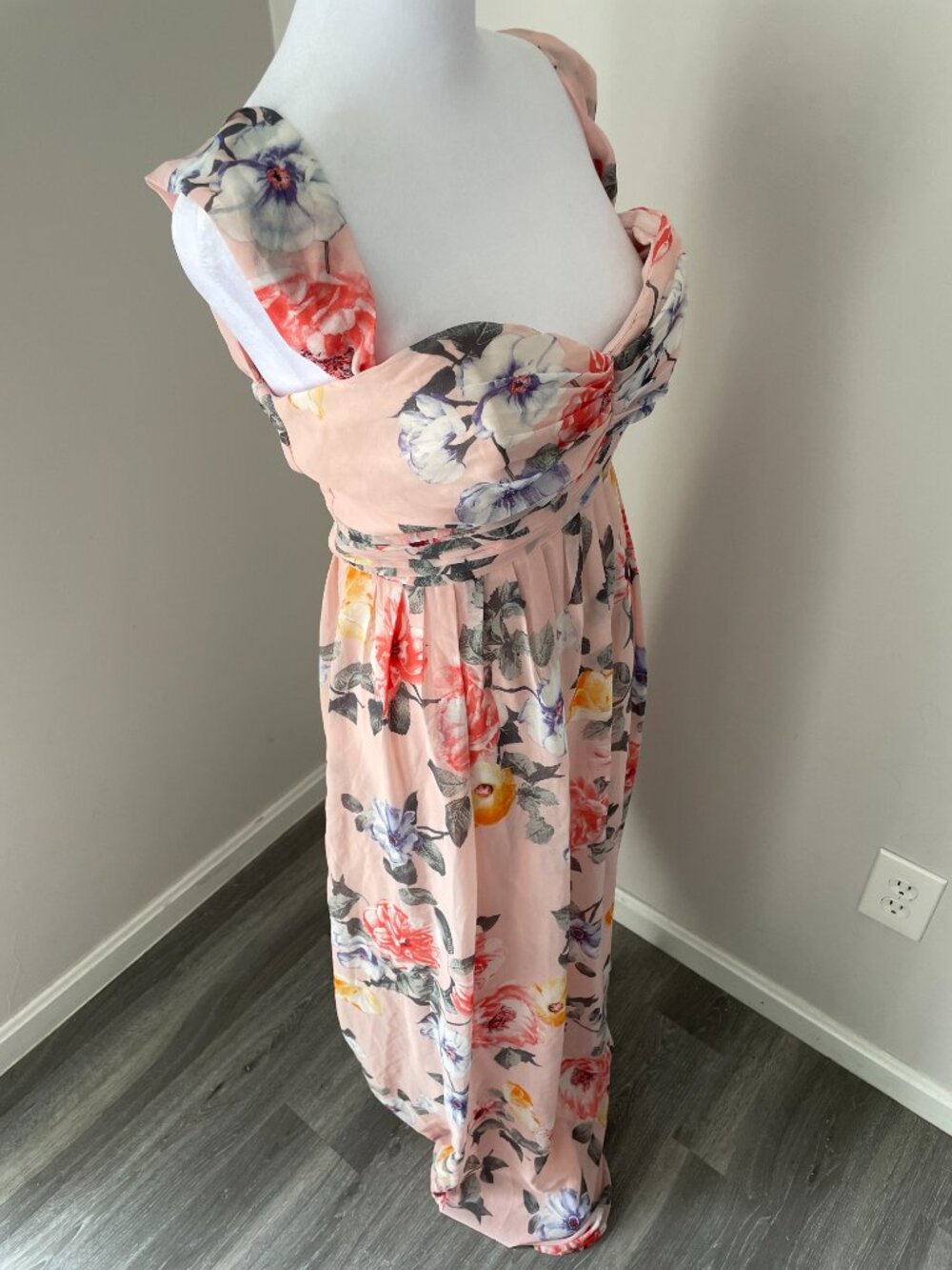 Lulu's Pink Floral Dress - Picture 2 of 4